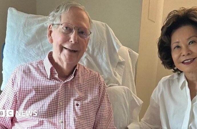US Senator Mitch McConnell says absent due to fall and pneumonia