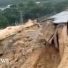 Watch: Fatal flooding from Typhoon Maysak breached dam wall in China
