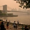 What cities from Chicago to Washington, DC look like under a blanket of wildfire smoke