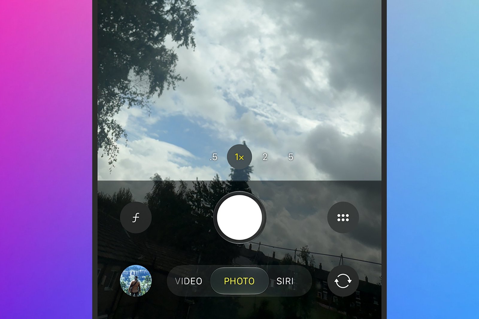 The iPhone Camera interface.