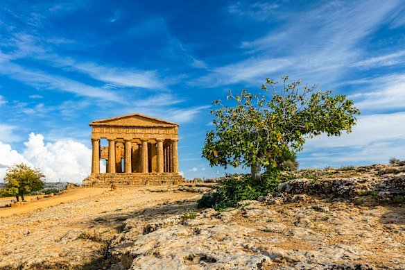 The ancient Greek Temple of Concordia, near the city Agrigento, was built in the 5th century BC.