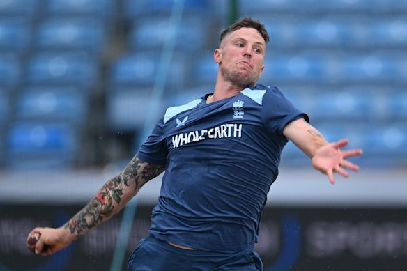 Brydon Carse training for England last week.
