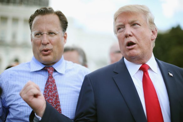 David Brat pictured with Donald Trump in 2015.