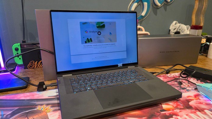 A normal looking laptop setup.