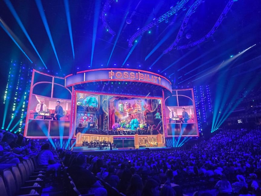 Concept art of the Glob theater show in Monstropolis
