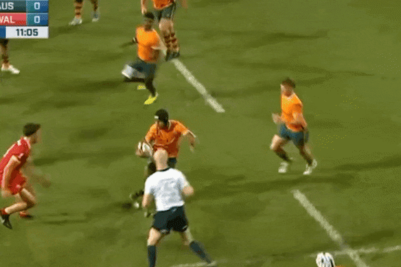 Treyvon Pritchard suffered serious injuries in this hip drop tackle against Wales at the Junior World Championship, but is recovering well after surgery.