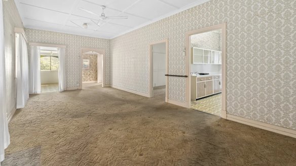 The carpet and wallpaper could do with an update but didn’t stymie interest in the house.