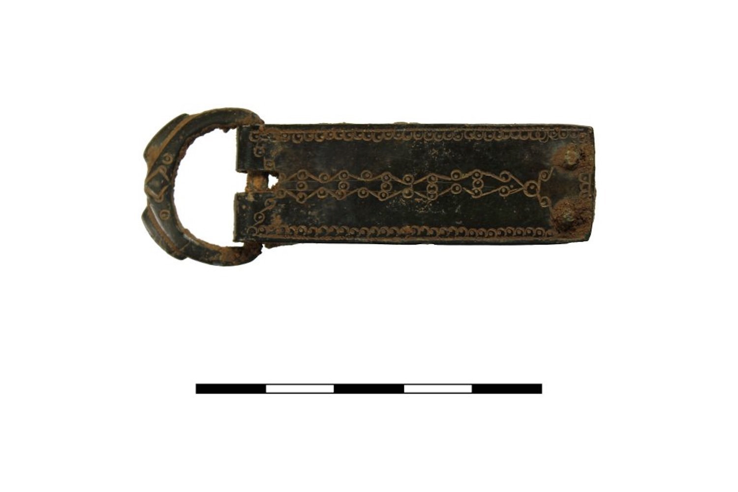 Copper belt buckle from ancient Rome