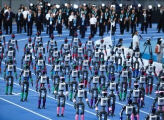 At China’s robot Olympics, the finish line comes with a padded wall and a stretcher