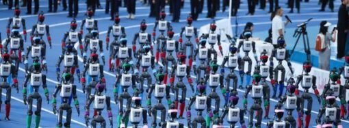 At China’s robot Olympics, the finish line comes with a padded wall and a stretcher