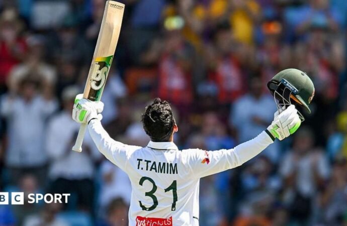 Australia v Bangladesh: Tanzid Hasan Tamim hits century as tourists continue to dominate