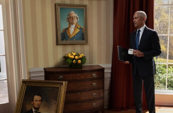 Behind the Scenes of Obama’s Acting Cameo in ‘Life, Larry’: Blaming Larry David for His Tan Suit Debacle, Improvising Lines and Ranting About Ketchup