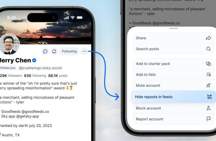 Bluesky now lets you hide reposts from that annoying person you follow
