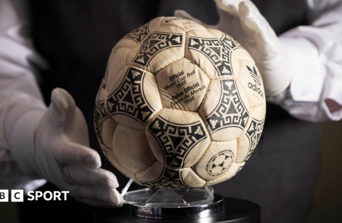 Diego Maradona’s ‘Hand of God’ football from 1986 World Cup win over England sells for £2.5m