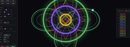 Doodle generative compositions in your browser with Musical Spirograph
