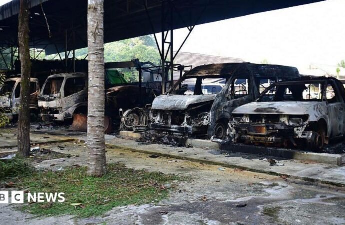 Dozens of co-ordinated arson attacks hit southern Thailand