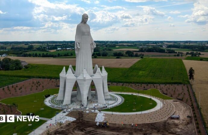 Europe’s tallest Virgin Mary statue unveiled in rural Poland