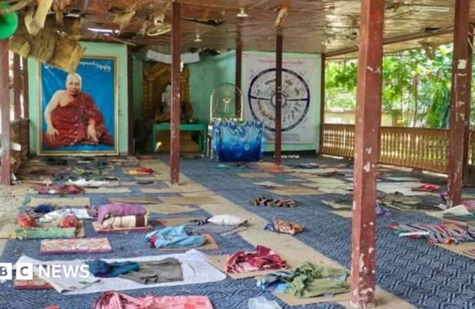 Fourteen killed in strike on Myanmar monastery