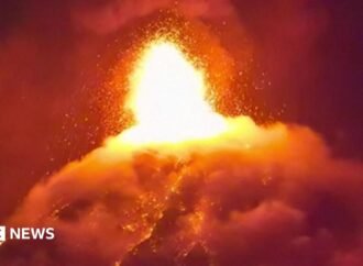 Guatemala volcano eruption sends lava spewing into the air
