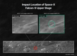 Here Are the First Images of the Crater Left on the Moon by SpaceX’s Rocket