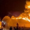 Libya oil refinery fire: Firefighters battle huge blaze after drone attack