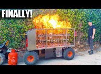 Man builds fire-spouting propane pipe organ
