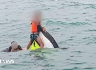 Moment family rescued after 16 hours floating on jet ski off Thailand