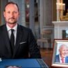 Norway’s Haakon remembers ‘my dear father’ in first speech as king