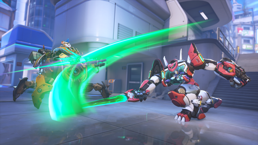 D.Mon facing off against Wrecking Ball.