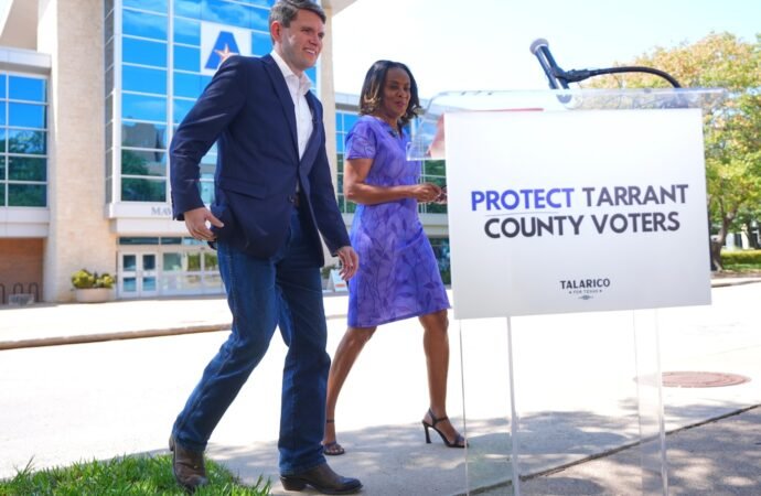 Plan to cut number of polling sites in a major Texas county draws protests as Senate race looms