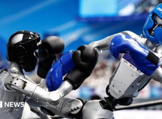 Robots compete in boxing, football and sprinting at World Humanoid Games