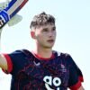 Rocky Flintoff: Teenager hits first professional century for Lancashire against Somerset