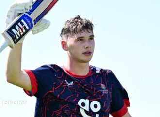 Rocky Flintoff: Teenager hits first professional century for Lancashire against Somerset