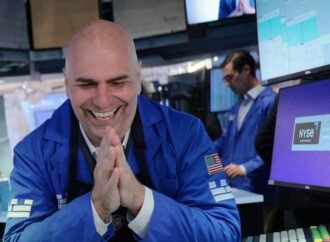 Stocks are surging to fresh records as the US says a deal is close to reopen the Strait of Hormuz