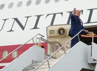 The Latest: Trump says he was taken off Air Force One last month due to threat