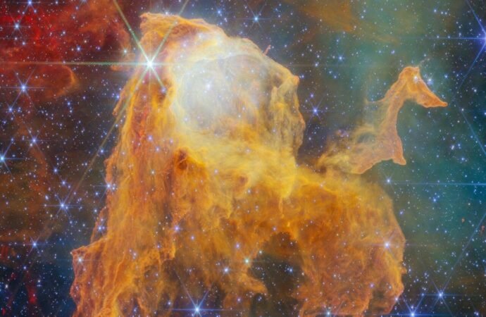 ‘Treasure Chest’ cosmic cloud glitters with dozens of young stars