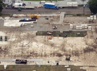 Trump blames vandals for damaged grass in the same spot where he held his big July 4 celebration