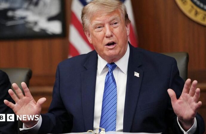 Trump denies US munitions shortage and said he’d seek to jail ‘leakers’