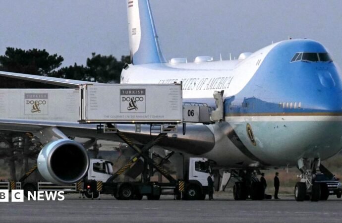 Trump hidden in catering truck in secret plane swap over Iran threat, reports say