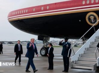 Trump says he switched planes after Nato summit because of possible threat