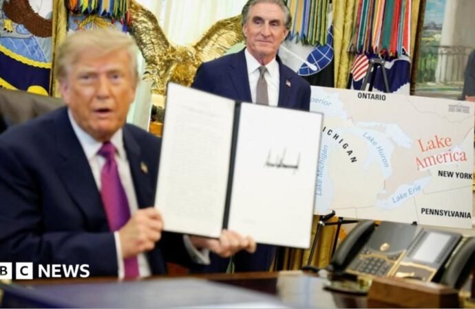Trump signs order to rename Lake Ontario to Lake America