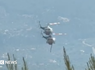 Two crew killed as British pilot survives after firefighting helicopters collide in Greece
