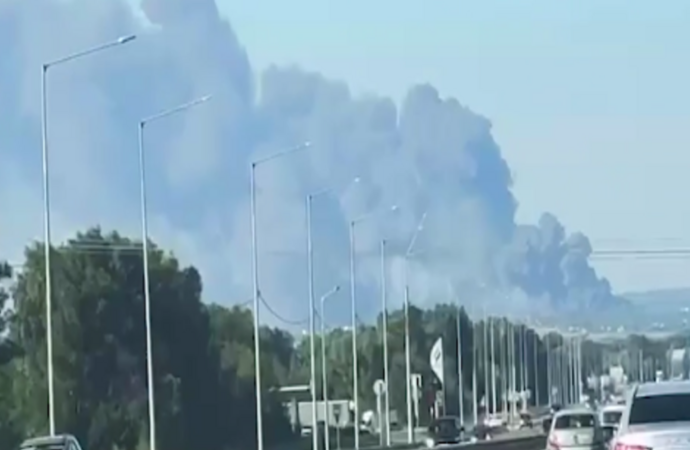 Ukraine says major Russian oil refinery and airfield hit, as Moscow reports eight deaths
