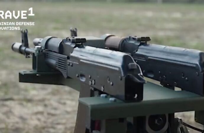 Ukrainians slap twin AK rifles on drone with wheels to make cheap mobile turret