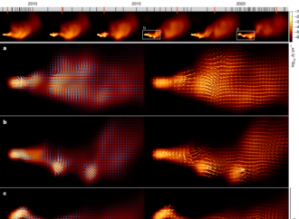Video reconstruction of variable VLBI observations with neural fields – Nature