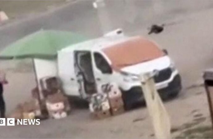Video shows Russian drone chasing Ukrainian street vendor in ‘human safari’ attack