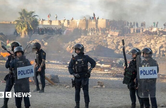 Violence breaks out in Ceuta as migrant crisis continues
