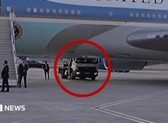 Was Trump smuggled out of Air Force One in a catering truck?