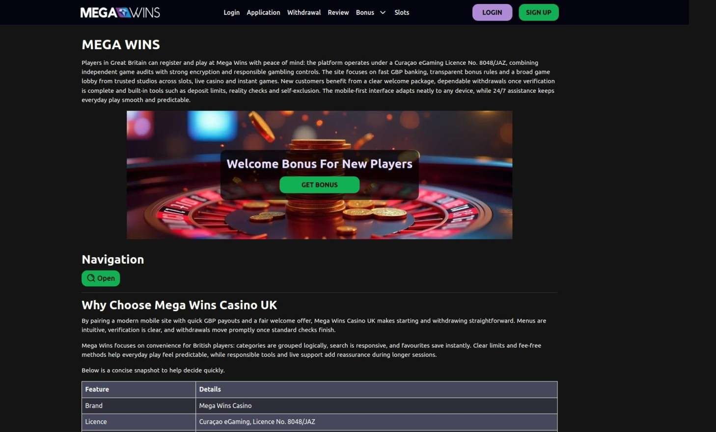 Mega Wins No Deposit Bonus Availability For Players In The United Kingdom