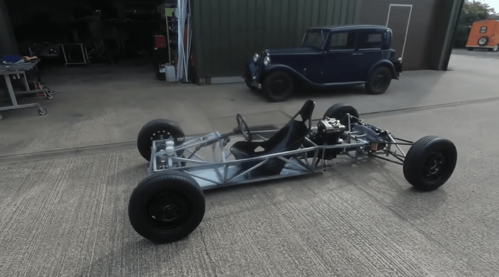 the frame of a DIY car